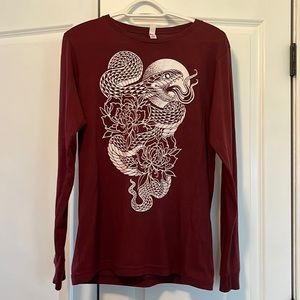 Snake/lotus long sleeve